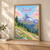 Zermatt, Switzerland travel poster full-bleed print styled in Light oak-console; frame and props not included