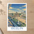 Berlin, Germany travel poster bordered print styled in Unframed sheet - corrected A-series; frame and props not included