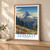 Zermatt, Switzerland travel poster bordered print styled in Light oak-console; frame and props not included