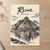 Reine, Norway travel poster full-bleed print styled in Unframed sheet - corrected A-series; frame and props not included