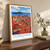 Dubrovnik, Croatia travel poster bordered print styled in Original angled oak-console; frame and props not included