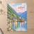 Hallstatt, Austria travel poster full-bleed print styled in Unframed sheet - corrected A-series; frame and props not included