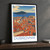 Dubrovnik, Croatia travel poster bordered print styled in Black frame / charcoal wall; frame and props not included