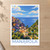 Manarola, Italy travel poster bordered print styled in Unframed sheet - corrected A-series; frame and props not included