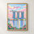 Singapore, Singapore travel poster full-bleed print styled in Front oak frame - corrected opening; frame and props not included