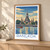 Bangkok, Thailand travel poster bordered print styled in Light oak-console; frame and props not included