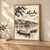 Hoi An, Vietnam travel poster full-bleed print styled in Light oak-console; frame and props not included