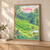 Tegallalang, Indonesia travel poster full-bleed print styled in Light oak-console; frame and props not included