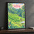 Tegallalang, Indonesia travel poster full-bleed print styled in Black frame / charcoal wall; frame and props not included