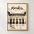 Marrakech, Morocco travel poster full-bleed print styled in Front oak frame - corrected opening; frame and props not included