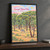 Serengeti National Park, Tanzania travel poster full-bleed print styled in Black frame / charcoal wall; frame and props not included