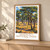 Serengeti National Park, Tanzania travel poster bordered print styled in Light oak-console; frame and props not included