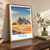 Giza, Egypt travel poster bordered print styled in Original angled oak-console; frame and props not included