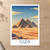 Giza, Egypt travel poster bordered print styled in Unframed sheet - corrected A-series; frame and props not included