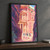Petra, Jordan travel poster full-bleed print styled in Black frame / charcoal wall; frame and props not included