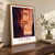 Petra, Jordan travel poster bordered print styled in Original angled oak-console; frame and props not included
