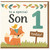 Son 1st Birthday Card - To a Special Son, Number 1 Today - Cute Woodland Fox and Bird
