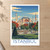 Istanbul, Türkiye travel poster bordered print styled in Unframed sheet - corrected A-series; frame and props not included