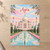 Agra, India travel poster full-bleed print styled in Unframed sheet - corrected A-series; frame and props not included