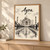 Agra, India travel poster full-bleed print styled in Light oak-console; frame and props not included