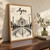 Agra, India travel poster full-bleed print styled in Original angled oak-console; frame and props not included