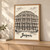 Jaipur, India travel poster full-bleed print styled in Light oak-console; frame and props not included