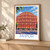 Jaipur, India travel poster bordered print styled in Light oak-console; frame and props not included