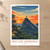 Rio de Janeiro, Brazil travel poster bordered print styled in Unframed sheet - corrected A-series; frame and props not included