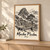 Machu Picchu, Peru travel poster full-bleed print styled in Light oak-console; frame and props not included