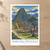 Machu Picchu, Peru travel poster bordered print styled in Unframed sheet - corrected A-series; frame and props not included