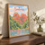 Sedona Cathedral Rock from Red Rock Crossing full-bleed print styled in Original angled oak-console; frame and props not included