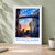 Birmingham Selfridges exterior bordered print styled in White frame / sage wall; frame and props not included