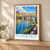 Ponte Vecchio from Lungarno degli Archibusieri bordered print styled in Light oak-console; frame and props not included
