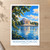 Jefferson Memorial across the Tidal Basin bordered print styled in Unframed sheet - corrected A-series; frame and props not included