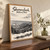 Shenandoah Stony Man overlook full-bleed print styled in Original angled oak-console; frame and props not included