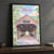 Albany Covered Bridge full-bleed print styled in Black frame / charcoal wall; frame and props not included