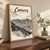 Caracas city view full-bleed print styled in Original angled oak-console; frame and props not included