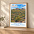 Saguaro National Park cactus forest bordered print styled in Light oak-console; frame and props not included