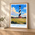 Cape Hatteras Lighthouse bordered print styled in Light oak-console; frame and props not included