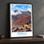Haleakala summit crater bordered print styled in Black frame / charcoal wall; frame and props not included