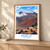 Haleakala summit crater bordered print styled in Light oak-console; frame and props not included