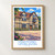 Stratford-upon-Avon Shakespeare birthplace bordered print styled in Front oak frame - corrected opening; frame and props not included