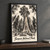 Sequoia General Sherman Tree full-bleed print styled in Black frame / charcoal wall; frame and props not included
