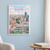 Luanda city view full-bleed print styled in White frame / blue sitting room; frame and props not included