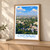 Chennai city view bordered print styled in Light oak-console; frame and props not included