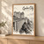 Chateau Frontenac from Dufferin Terrace full-bleed print styled in Light oak-console; frame and props not included