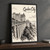 Chateau Frontenac from Dufferin Terrace full-bleed print styled in Black frame / charcoal wall; frame and props not included