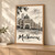 Melbourne Flinders Street Station facade full-bleed print styled in Light oak-console; frame and props not included