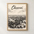 Chennai city view full-bleed print styled in Front oak frame - corrected opening; frame and props not included