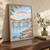 Lucknow city view full-bleed print styled in Original angled oak-console; frame and props not included